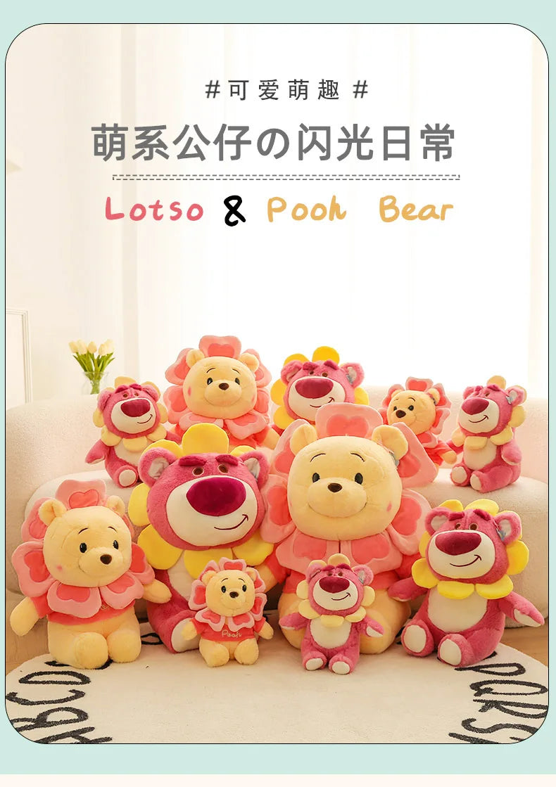 Sunflower Fairy Strawberry Bear Plush Stuffed Doll Toy