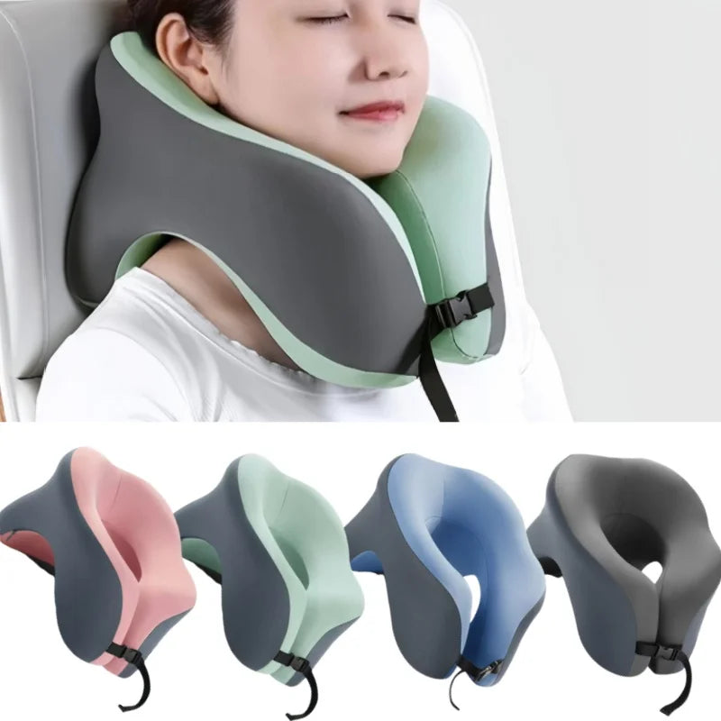 Portable U-shaped Travel Pillow Memory Foam Sleeping Pillows Office Nap Pillow Car Airplane Neck Cushion Ergonomic Head Support