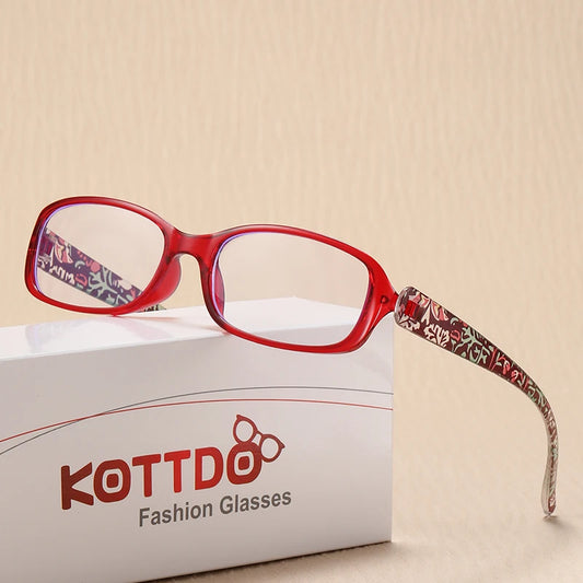 Reading Glasses Women Full Frame Printed Retro Anti Blue Light Presbyopia Hyperopia Read Eyewear +1.0 +2.0 +3.0 +4.0