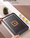 Bamboo Tea Tray Portable Dishes Rectangle Tea Ceremony Chaban Tea Chaban Tea Table Dual Purpose Drainage Water Storage