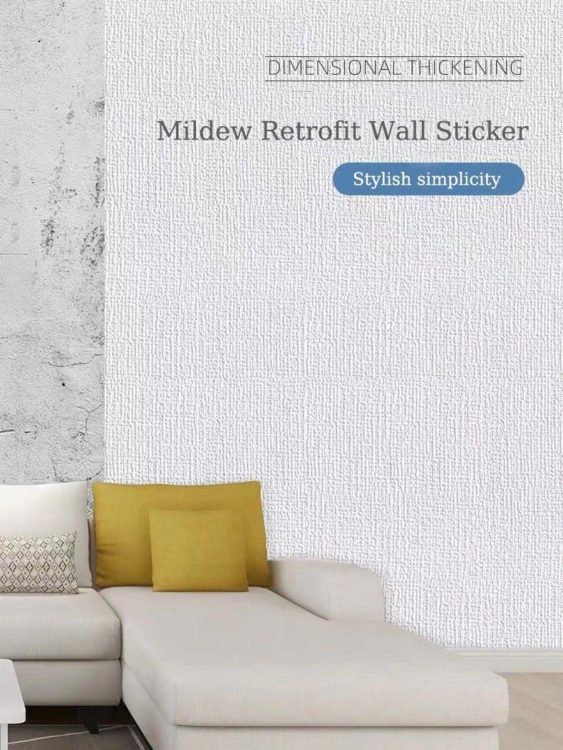 Self-adhesive Waterproof And Moisture-proof 3D Wall Stickers Cement Gray Wall Special Wallpaper Bedroom Renovation Sticker