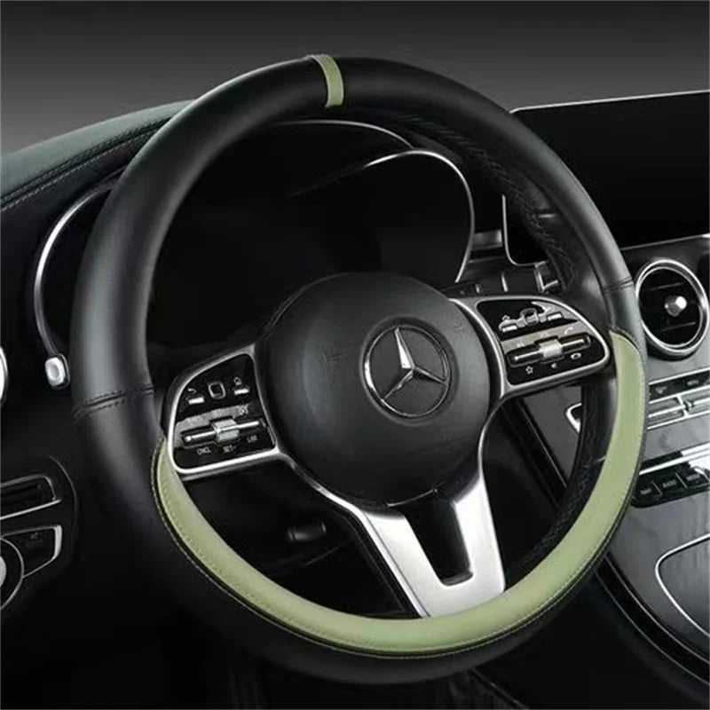 Universal Microfiber Leather Car Steering Wheel Cover 37CM 38CM