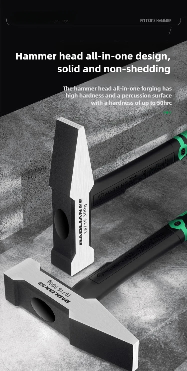 Hardware Tools, Building Decoration, Flat Head Hammer 200g, Plastic Coated Duckbill Hammer, Hammer Head 500g, Fitter Hammer