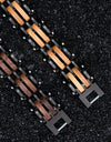 Fashion Bracelet for Metal Stainless Steel Wood Strap Jewelry Bracelets