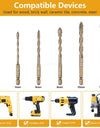 Hex Masonry Drill Bits 1/4 Shank Titanium Steel Metal Cross Drill For Glass Ceramic Concrete Brick Hard Drill Bit Tool