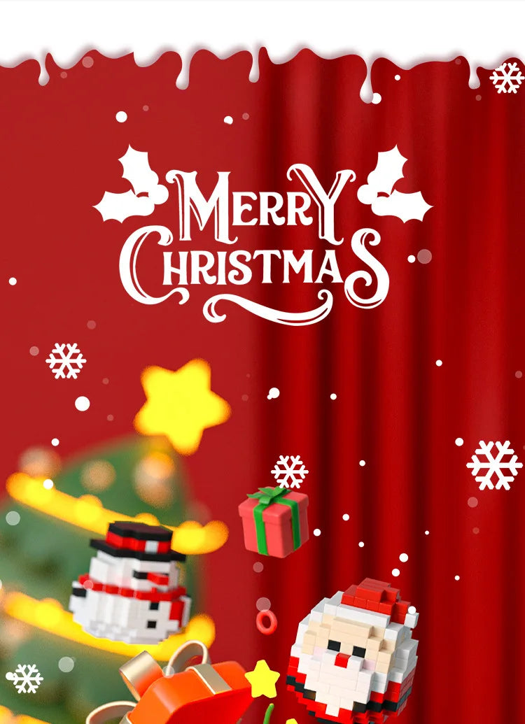 1 Piece Randomly Creative Christmas Series Building Blocks Santa Claus Tree Kawaii Damo Egg Bricks Model Toys For Xmas Gift