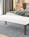 Velvet Long Bench Cover Stretch Soft Piano Stool Covers Rectangle Elastic Chair Cover All-inclusive for Dining Room Bedroom