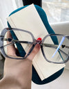 Big Size Woman Eyeglasses Ultra light TR90 White Eyewear Square Full Frame Optical Prescription Frames