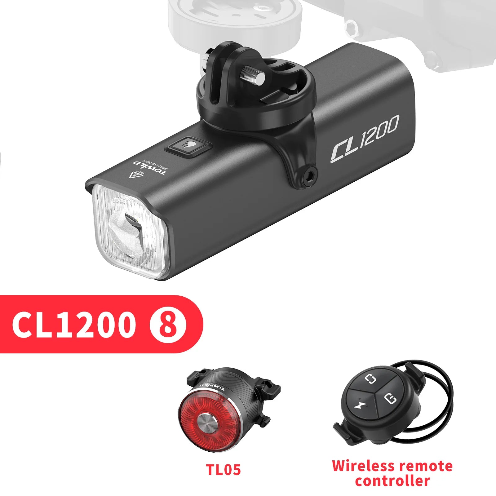 CL1200 Bicycle Light With Cut-off Line Beam 1200LM Rechargeable 5000mAh Led Bike Front Lights IPX6 MTB Cycling Headlights