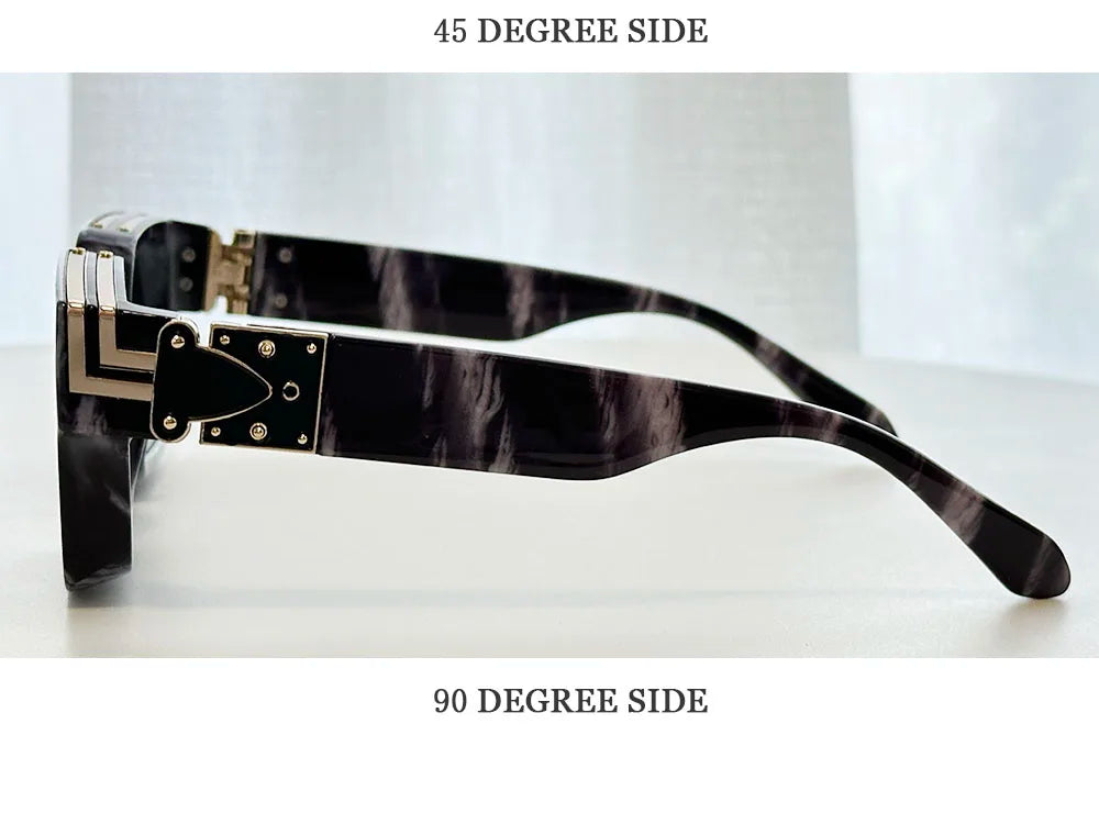 Retro Square Frame Sunglasses With UV400 Protection