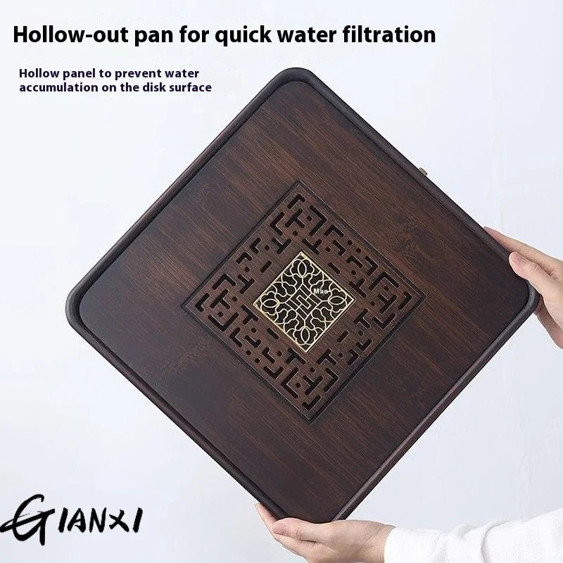 Home And Kitchen Tea Tray Portable Dishes For Tea Ta Kawi Bamboo Rectangle Wooden Tray For Chaban Tea Table Serving Trays