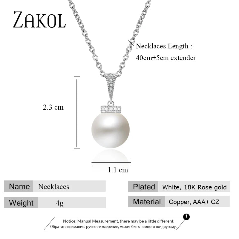 Zirconia Crystal Pendant Necklace