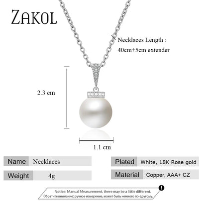 Zirconia Crystal Pendant Necklace