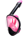 Full Face Snorkel Mask Snorkeling with Camera Mount 180 Degree Panoramic View Anti-Fog Anti-Leak Snorkeling Set for Adult Kids