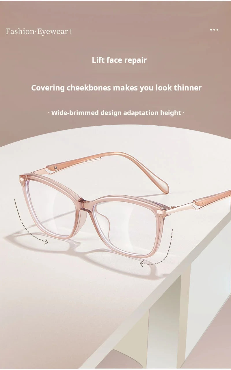 Retro Square Cat Eye Lightweight TR90 Eyeglasses Frames for Women