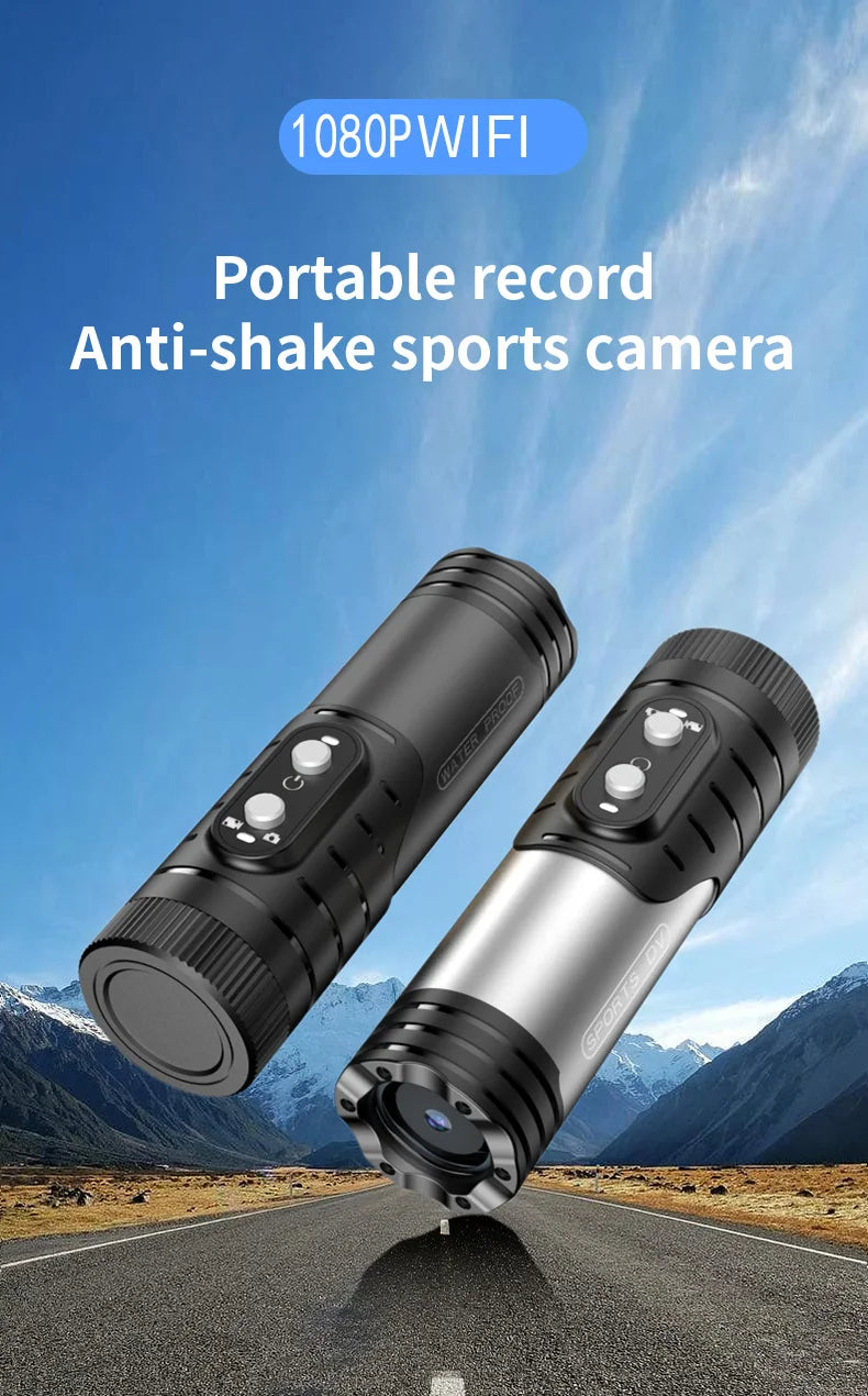FHD 1080P Mini WiFi Sports Action Camera Portable Bicycle Helmet Motorcycle Body Camera Waterproof Cycling DVR with Wide Angle Lens