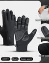 Winter Outdoor Warm Gloves Black Touchscreen Anti-slip Waterproof Bag Cycling Skiing Mountaineering Motorcycle Gloves Men