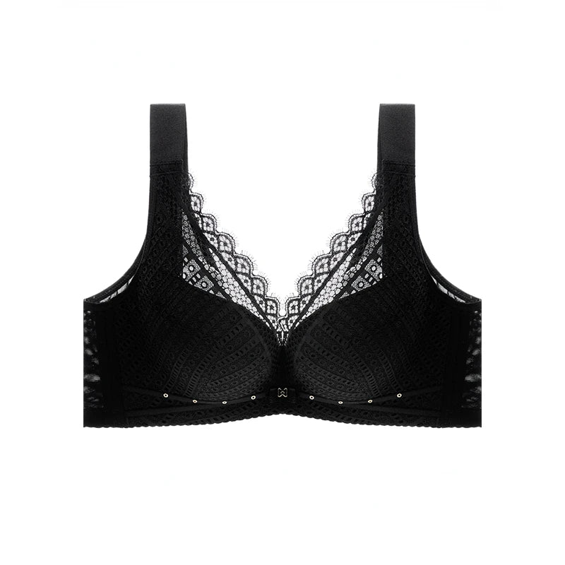 Womens White Lace Full Coverage Push Up Underwire Bra