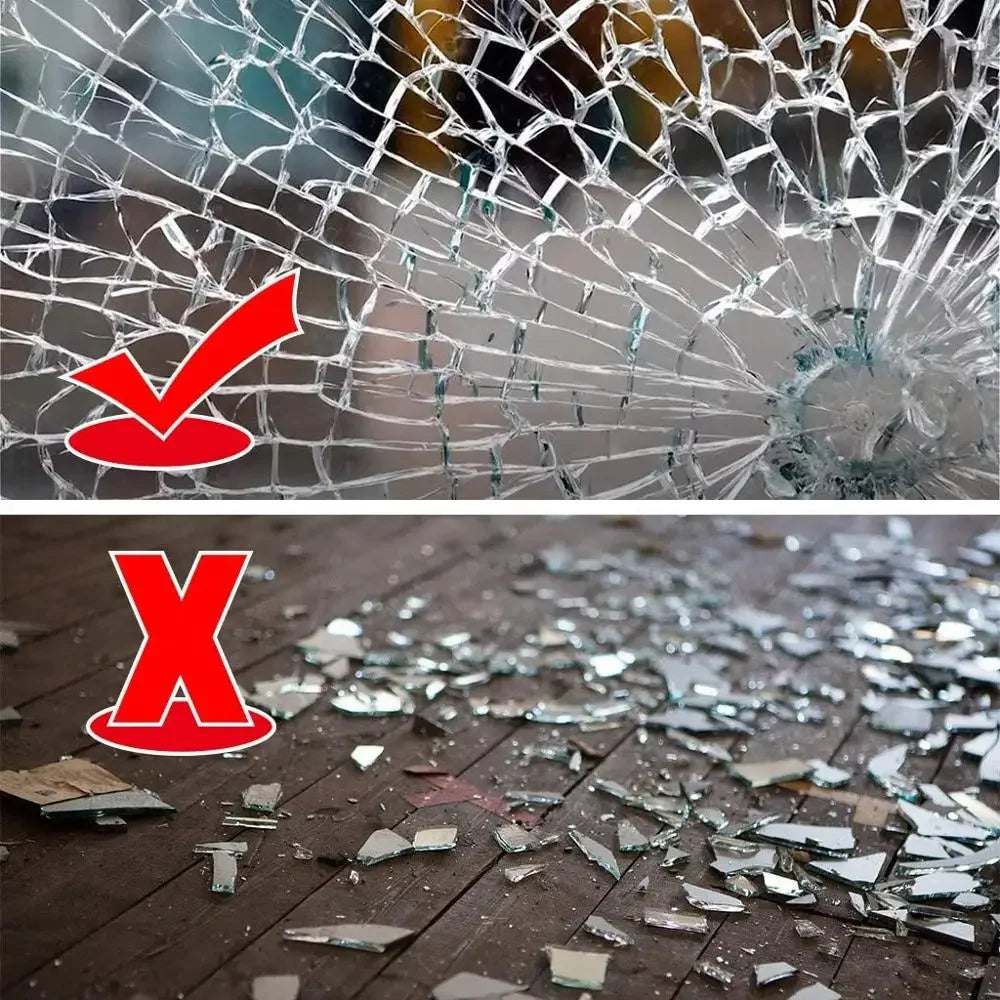 3 Metre Clear Safety & Security Window Film Anti Shatter Glass Protection Sticker Transparent Explosion-Proof Film Self-Adhesive