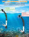 Scuba Diving Mask Snorkel Set For Adults Tempered Glass Professional Panoramic Snorkeling Gear Swimming Training Snorkel Kit