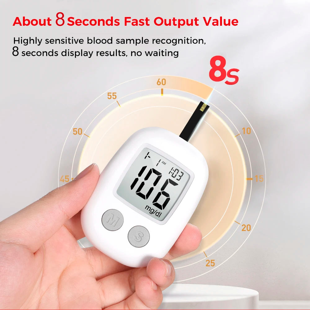 Blood Glucose Meter Glucometer Diabetes Medical Devices with Test Strips Lancets Blood Sugar Meter glucometre Monitor