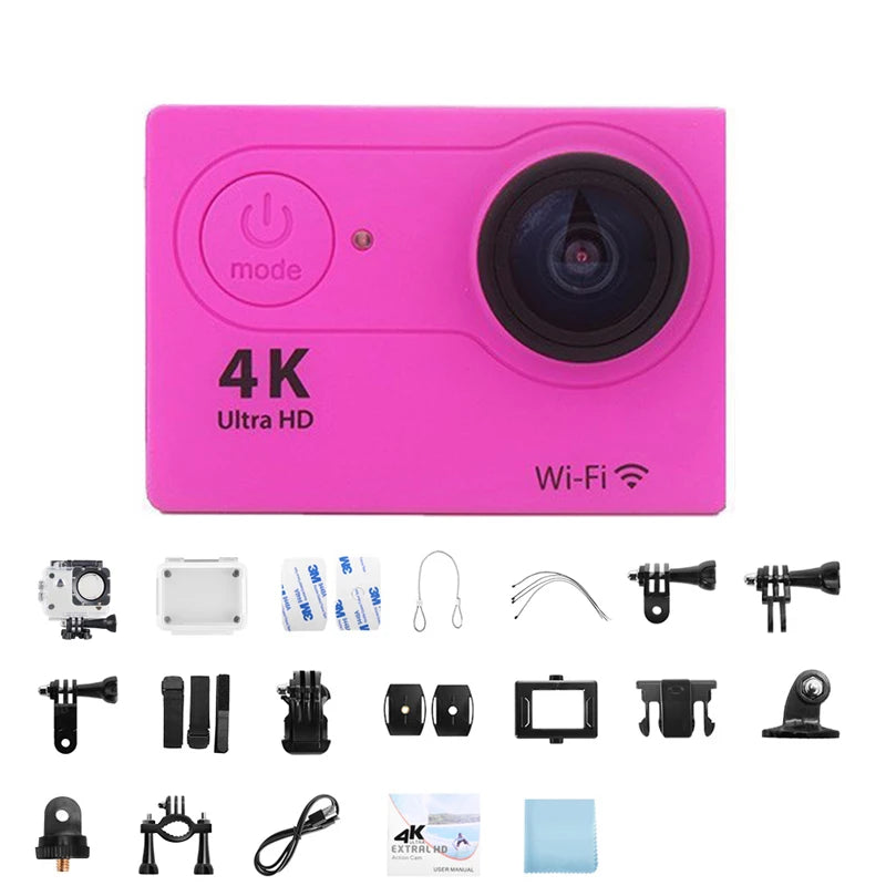 Ultra HD 4K Action Camera with WiFi Remote Control and Waterproof Housing
