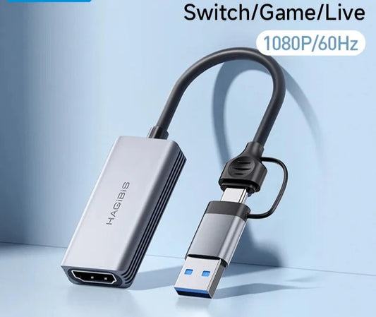 USB 3.0 Video Capture Card HDMI-compatible to USB/Type-c Game Grabber Record ms2130 for Switch Xbox PS4/5 Live Broadcast