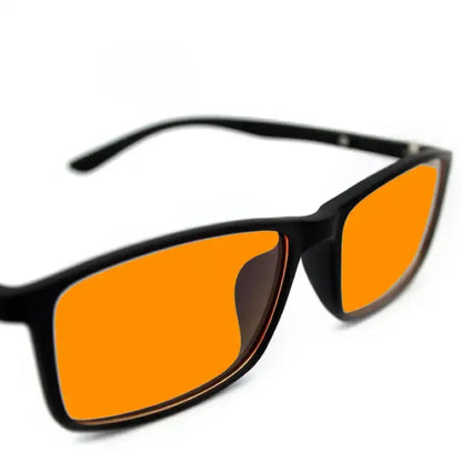 Orange Lens Yellow  Classic Square Gaming 100% blue light Blocking Glasses Men Women Office Anti Light Computer  Goggles