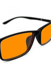 Orange Lens Yellow  Classic Square Gaming 100% blue light Blocking Glasses Men Women Office Anti Light Computer  Goggles