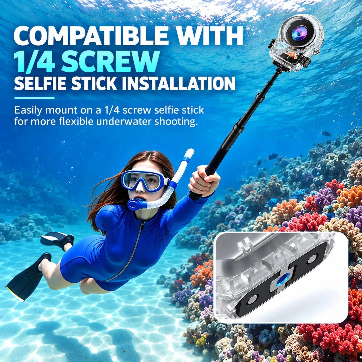 60 Metre Invisible Waterproof Diving Case for DJI Osmo 360 and Osmo 360 II