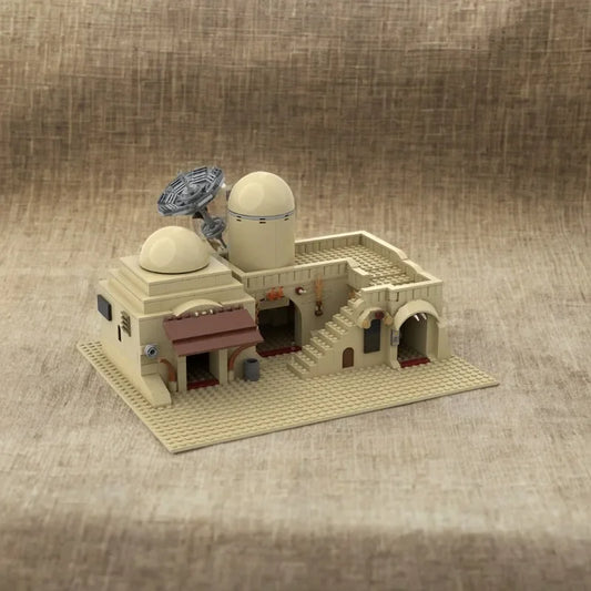 636PCSStar Battle Tatooine Double Building Slums Modularity DIY Toy Creative Construction Blocks Festival Gift for