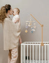 Baby Bed Bell Music Box Hanging Toys Wood Grain 360° Rotary Newborn Infant Crib Mobile Musical Box 0 12 Months Baby Rattles Toys