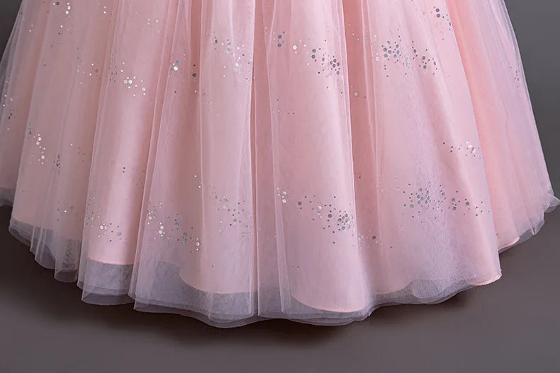 Christmas Girls Princess Ball Gown Fluffy Tulle Birthday Dress for Flower Girl Wedding Pageant Holiday Party Dress