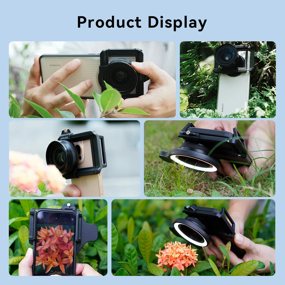 10X to 20X Zoom Macro Smartphone Lens with Fill Light