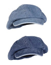 Women Denim Beret Hat Flat Cap Vintage Style Cabbie Hat Classic Newsboy Cap Octagonal Hat for Hiking Travel Driving Trip Outing