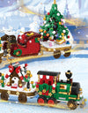 Merry Christmas Train Santa Claus Sleigh Carriage Christmas Tree Building Blocks Assembly Bricks Toys 's Xmas Gifts
