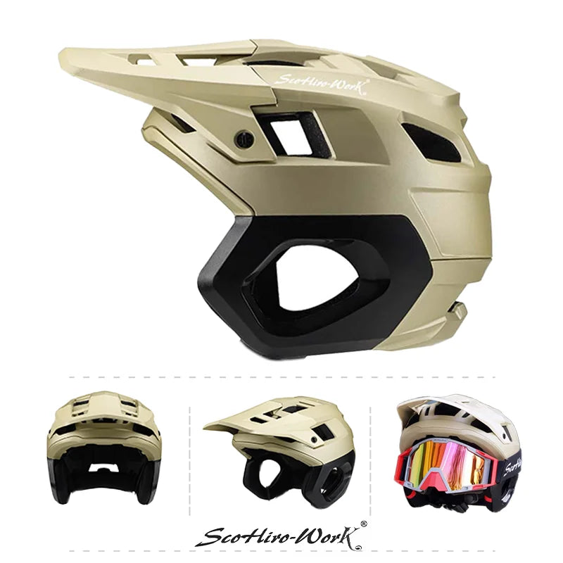 3 4 Half Face MTB Cycling Helmet With Integrated Protection
