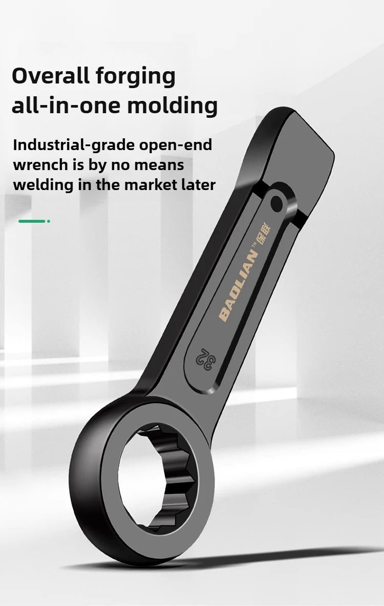 Heavy-duty  Box End Wrench, Single-head Opening Straight Handle Box End Wrench, for Auto Repair 24/30/32/36/41/46/50 Wrench Tool