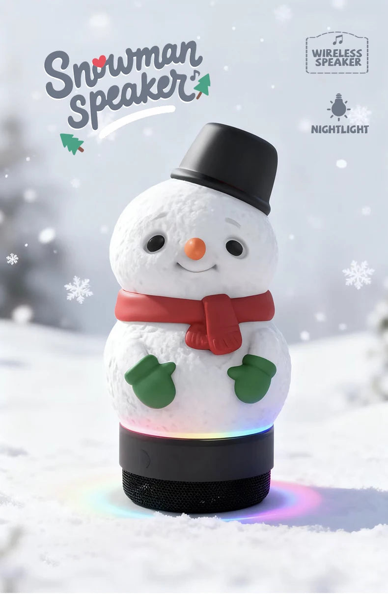 Outdoor Home Restaurant Snowman Atmosphere Night Light Christmas Decoration with Bluetooth V5.3 Speaker