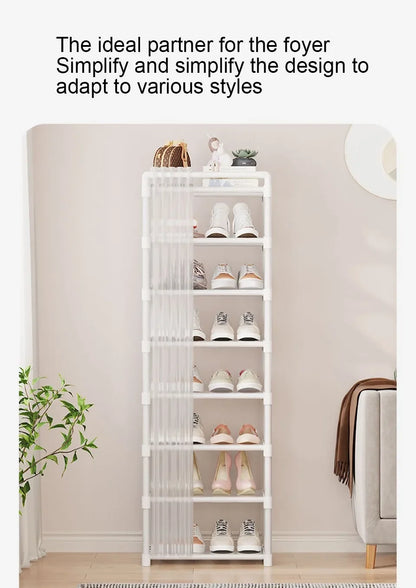 Dustproof Shoe Rack Household Racks Multi-Layer Shelf Dustproof Door Dust-Proof Shoes Storage Box Shoe Rack Organizer Cabinet