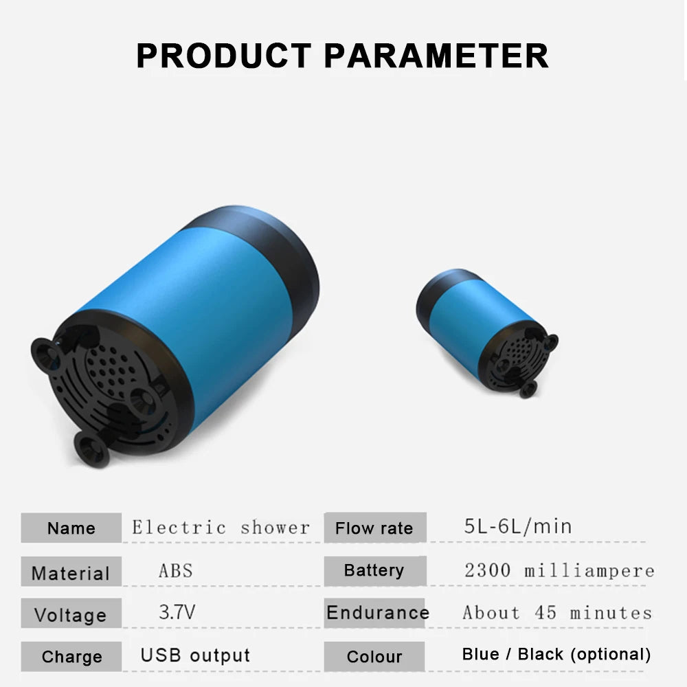 Rechargeable Handheld Electric Camping Shower Set