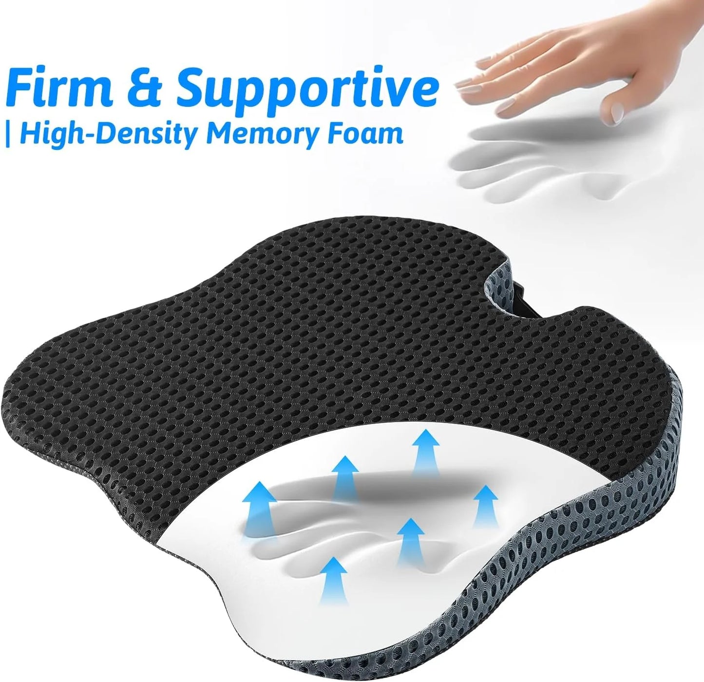 Cushion Non Slip Orthopedic Memory Foam Prostate Cushion for Tailbone Sciaticaback Pain Relief Comfort Chair Car Seat