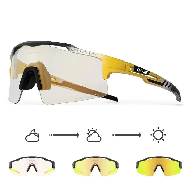 Photochromic Cycling Glasses MTB Adjustable Nose Support Myopia Frame Sports Sunglasses Men Women Eyewear Goggle