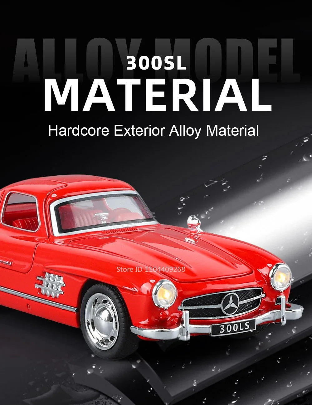 1:32 Scale 300SL GT63 V8 Sports Car Model Toy Metal Die-cast Sound Light Pull Back Vehicles Models Boys Hobby Ornaments Gifts