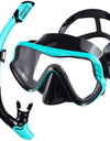 Dry Snorkel Set Diving Mask For Adults Tempered Glass Professional Panoramic Snorkeling Gear Swimming Training Snorkel Kit