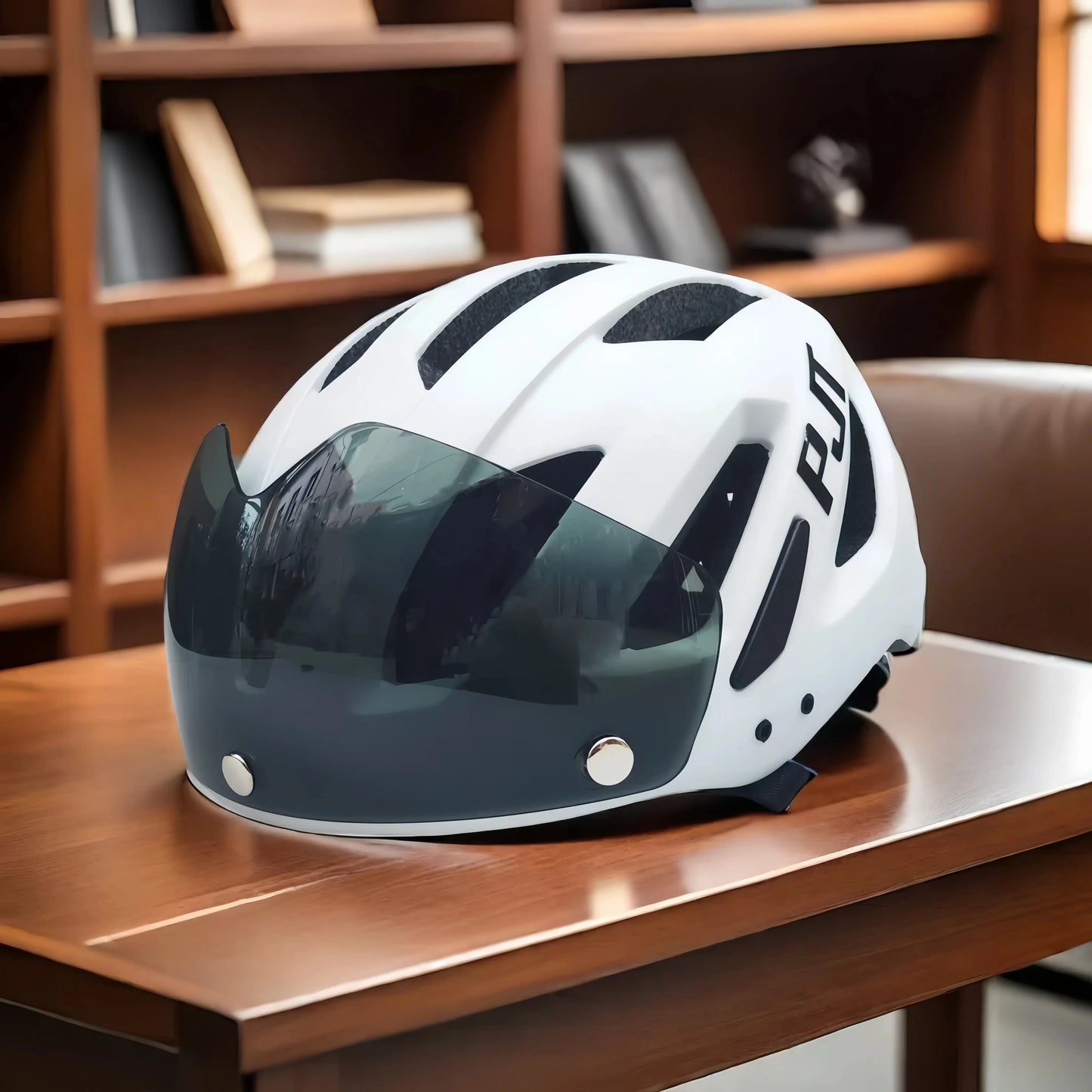 Rechargeable LED Cycling Helmet With Dual Mode Goggles