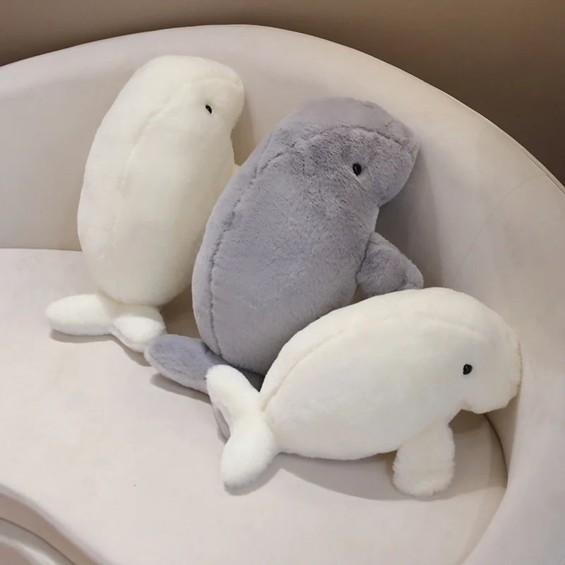 Kawaii Manatee Dugong Plush Stuffed Animal Soft Sea Cow Pillow