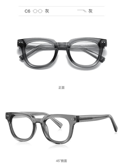 HONGMEI Men's glasses Square Classic Business Anti-Blue Light Reading Glasses Myopia Hyperopia Prescription Customized