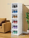 Shoe Organizer Foldable Plastic Shoe Storage Boxes for Sneakers Stackable Dustproof Transparent Cabinet Multi Layer Shoes Rack