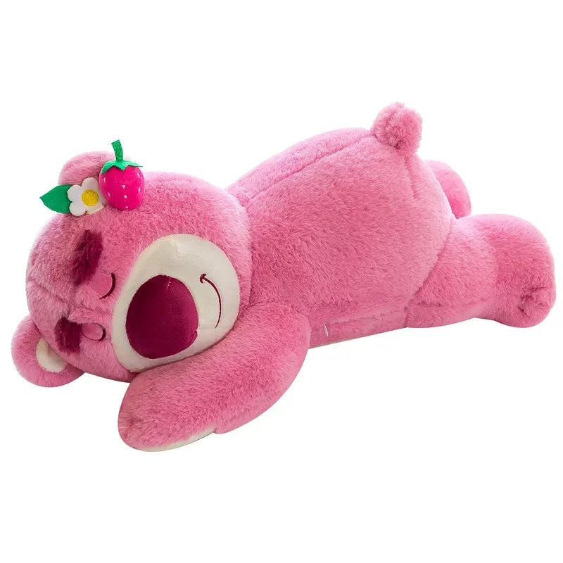 Disney Kawaii Toy Story Lotso Bear Strawberry Sofa Plush Pillow Stuffed Toys  Girls Friends Festivals Birthday Gift
